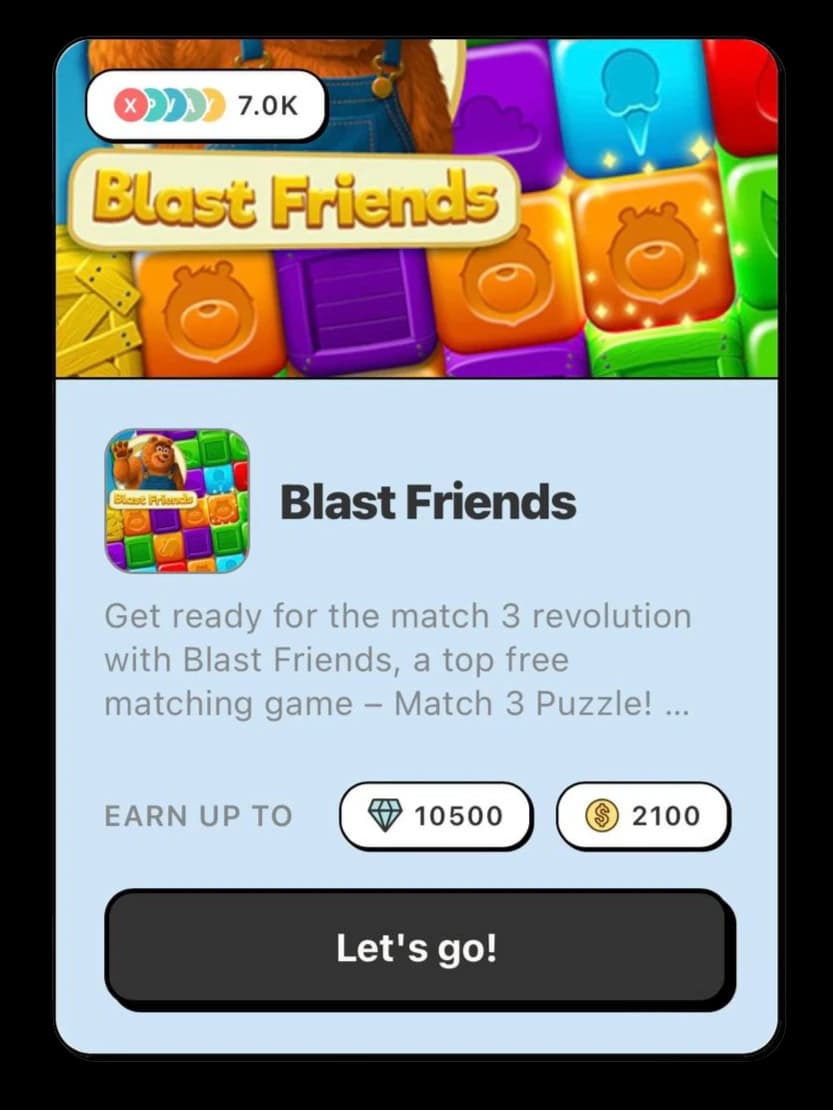Blast Friends game card